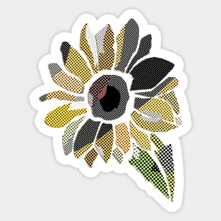 Patchwork Bright Sunflower Sticker